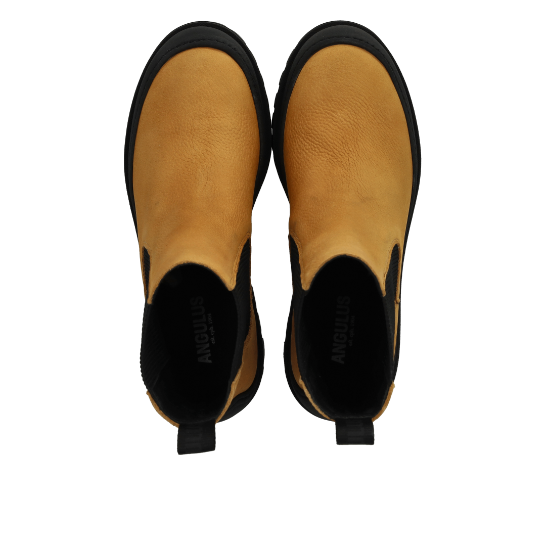 Angulus Chelsea Boot Camel/Schwarz