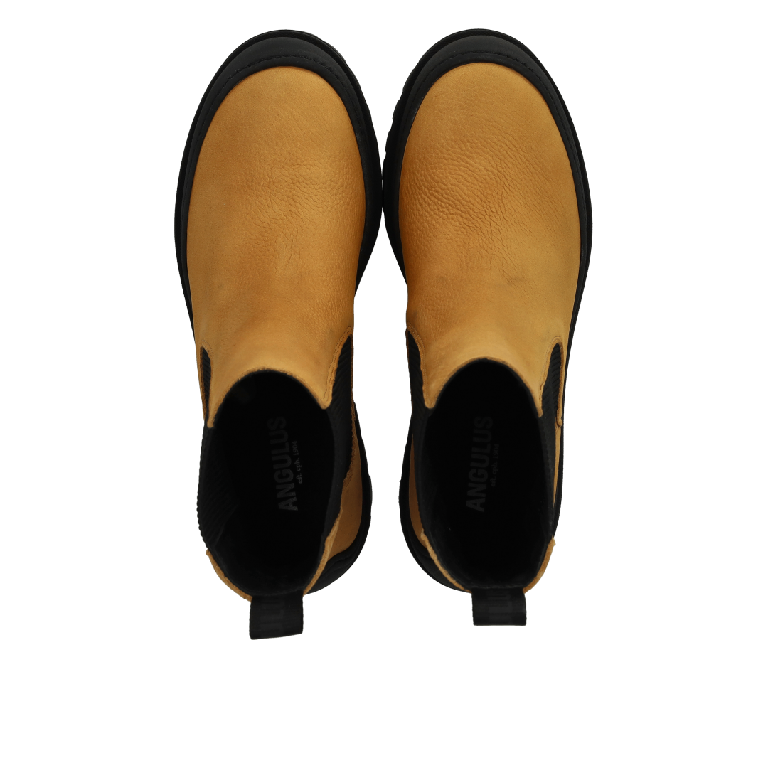 Angulus Chelsea Boot Camel/Schwarz