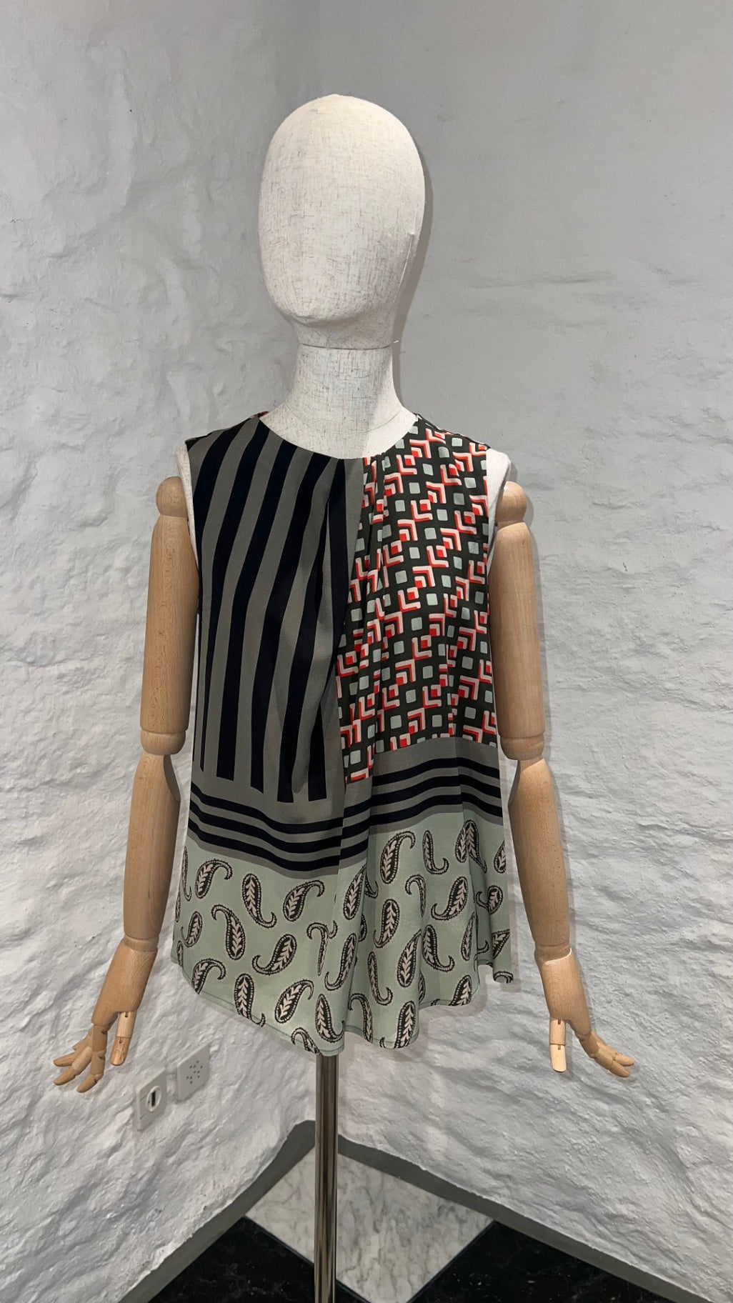 Pre-Loved Etro Top, Olive/Grün