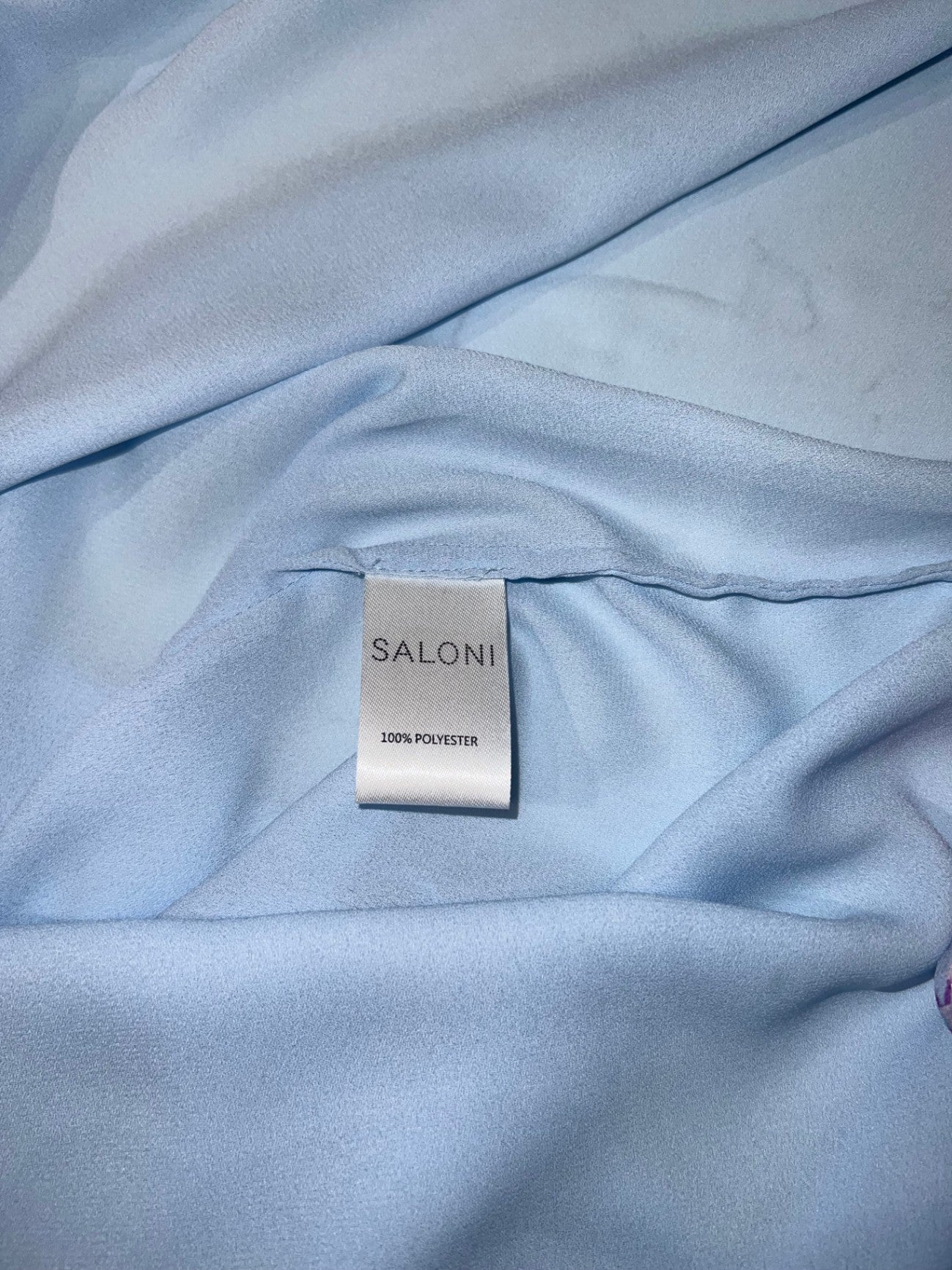 Pre-Loved Saloni Seidenkleid mit Floralprint