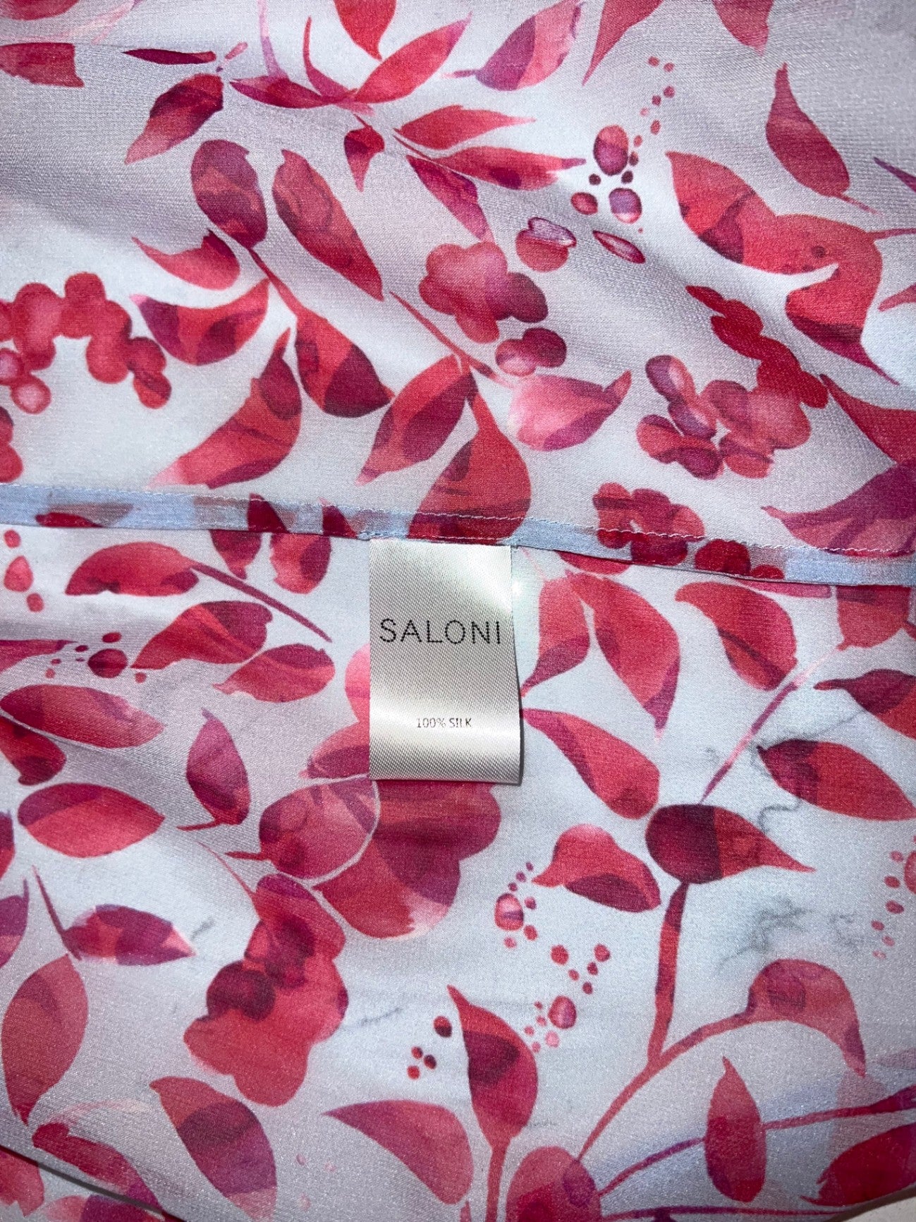 Pre-Loved Saloni Seidenkleid mit Floralprint