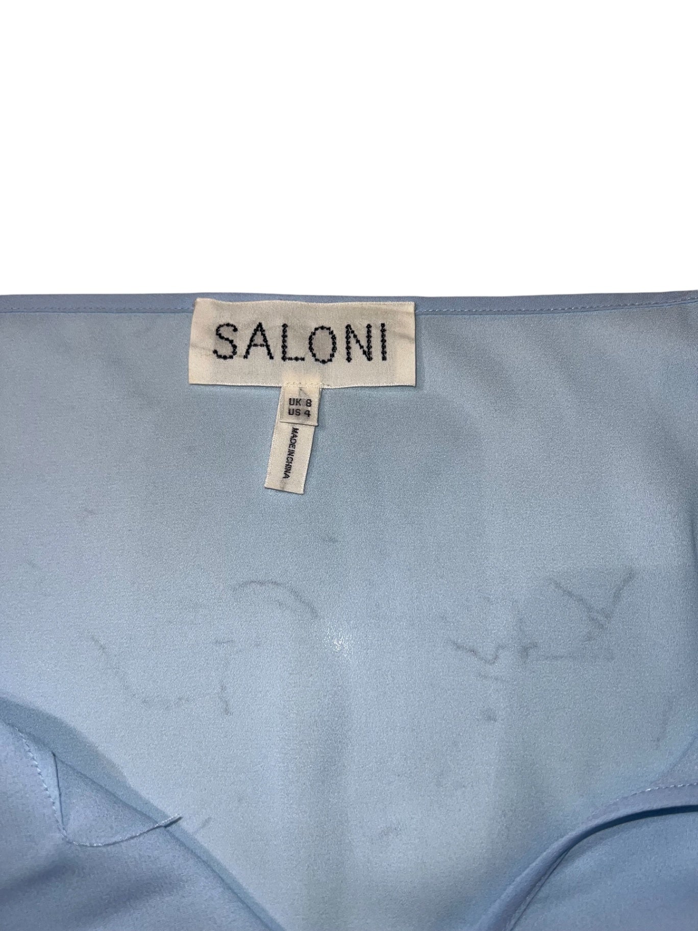 Pre-Loved Saloni Seidenkleid mit Floralprint