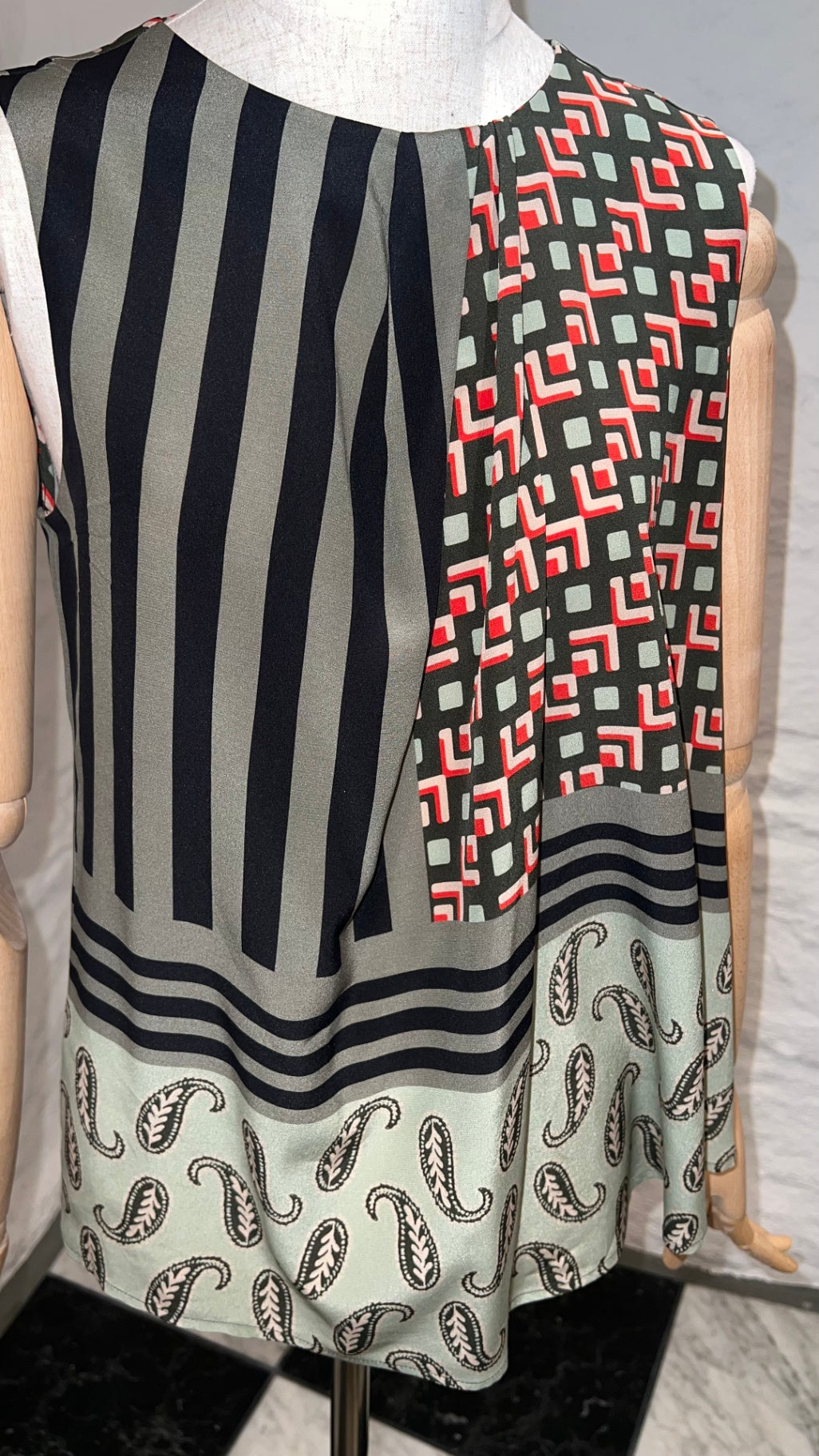 Pre-Loved Etro Top, Olive/Grün