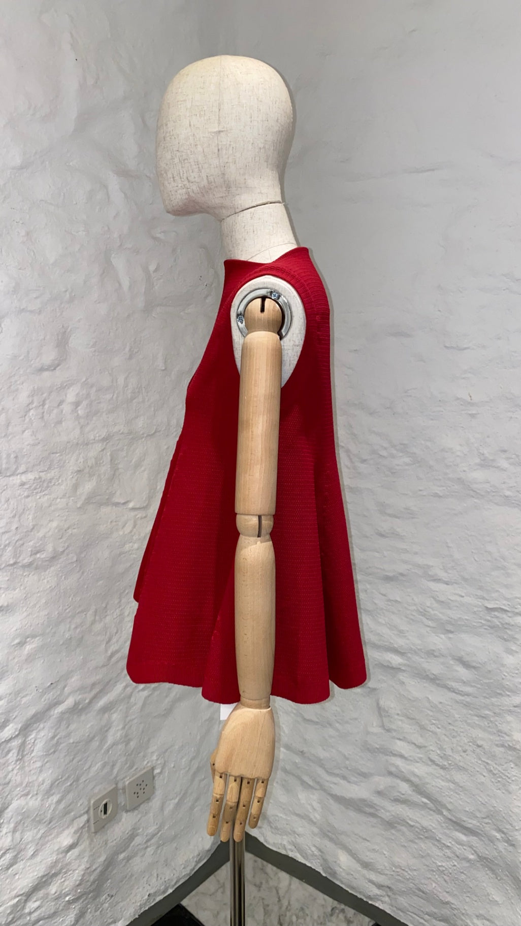 Pre-Loved Alaïa Peplum-Stricktop Rot