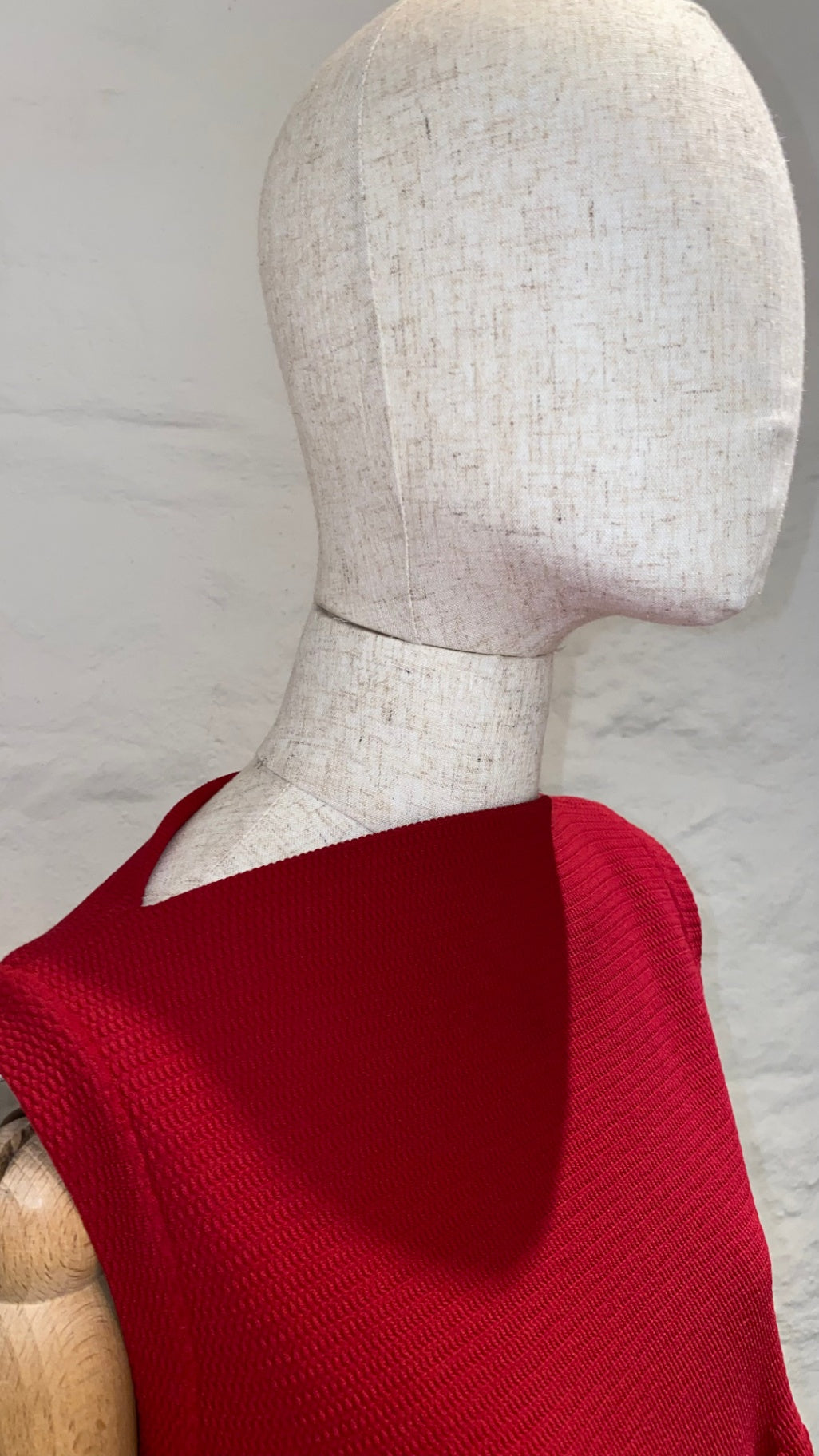 Pre-Loved Alaïa Peplum-Stricktop Rot