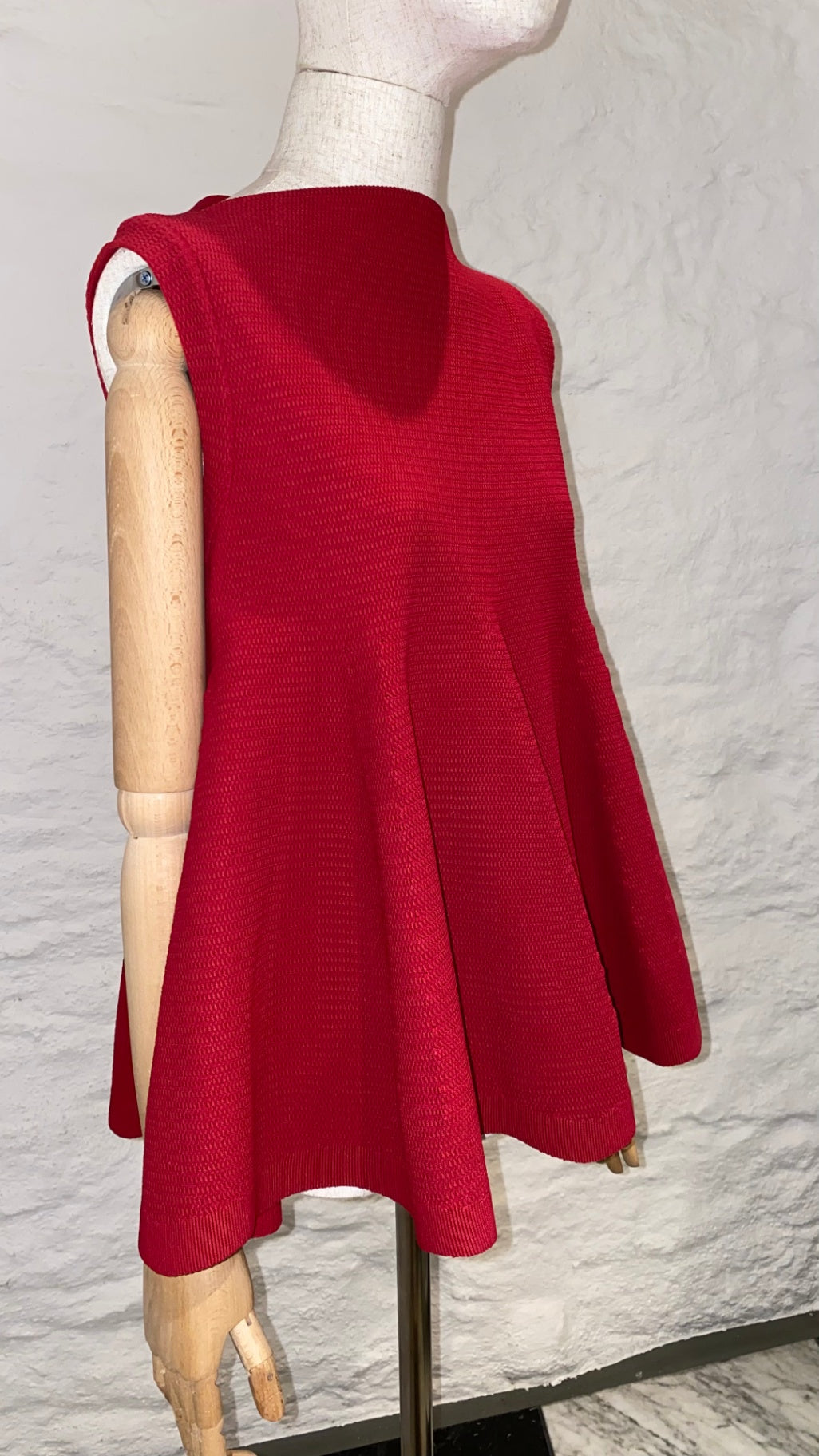 Pre-Loved Alaïa Peplum-Stricktop Rot