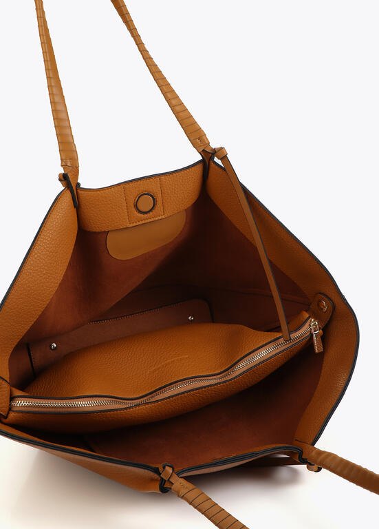 Lola Casademunt Kunstleder-Shopper mit geflochtenem Henkel