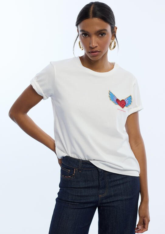 Lola Casademunt T-Shirt mit Herz-Patch
