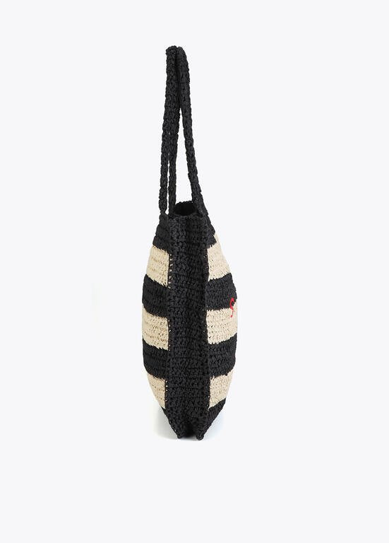 Lola Casademunt Basttasche gestreift mit Logo