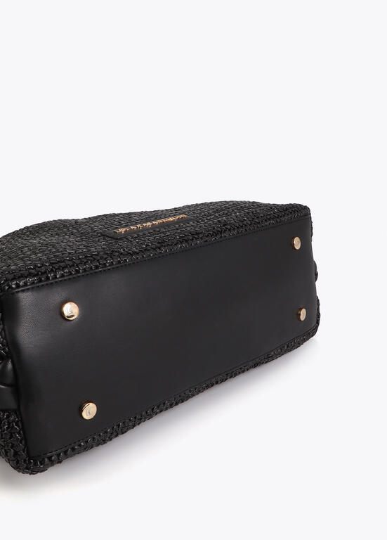 Lola Casademunt Shopper mit Rattan-Effekt und Logo-Griff