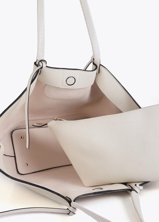 Lola Casademunt Kunstleder-Shopper mit geflochtenem Henkel