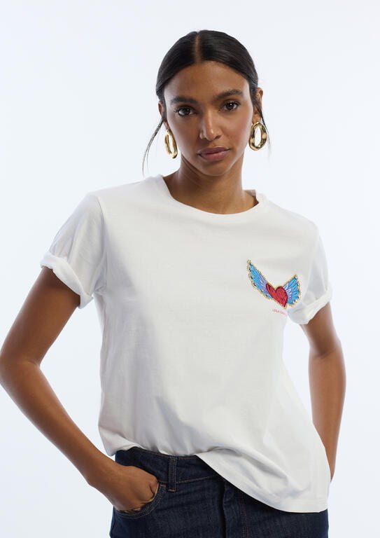 Lola Casademunt T-Shirt mit Herz-Patch
