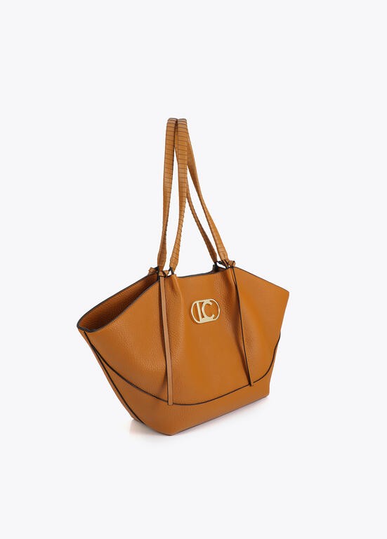 Lola Casademunt Kunstleder-Shopper mit geflochtenem Henkel
