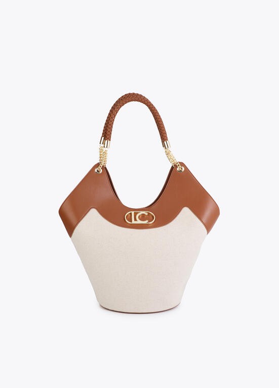 Lola Casademunt Two-Tone Shopper aus Kunstleder und Canvas