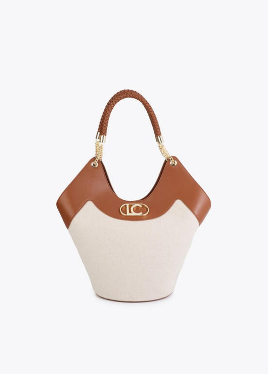 Lola Casademunt Two-Tone Shopper aus Kunstleder und Canvas