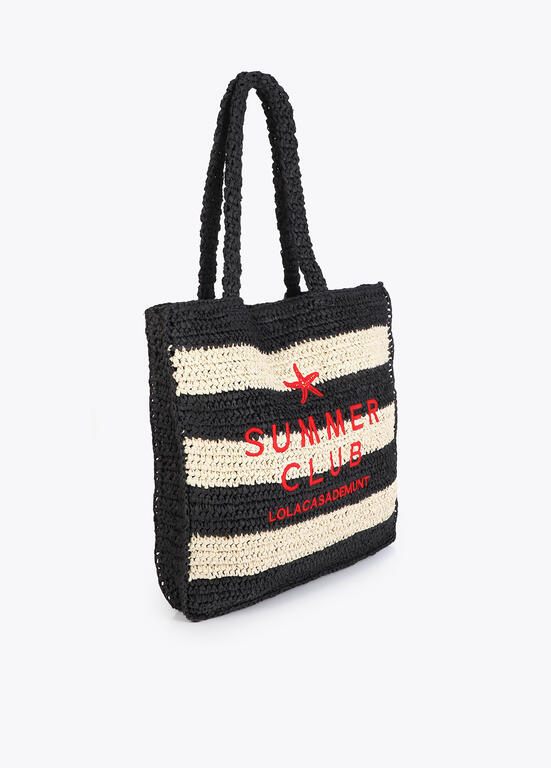 Lola Casademunt Basttasche gestreift mit Logo