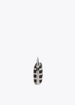Lola Casademunt Gestreifte Pailletten-Clutch