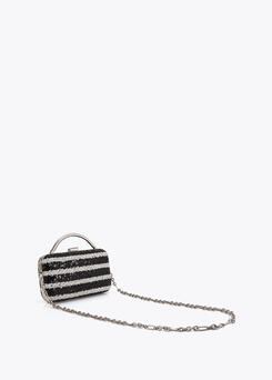 Lola Casademunt Gestreifte Pailletten-Clutch