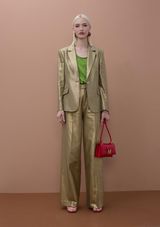 Lola Casademunt Taillierter Metallic-Blazer