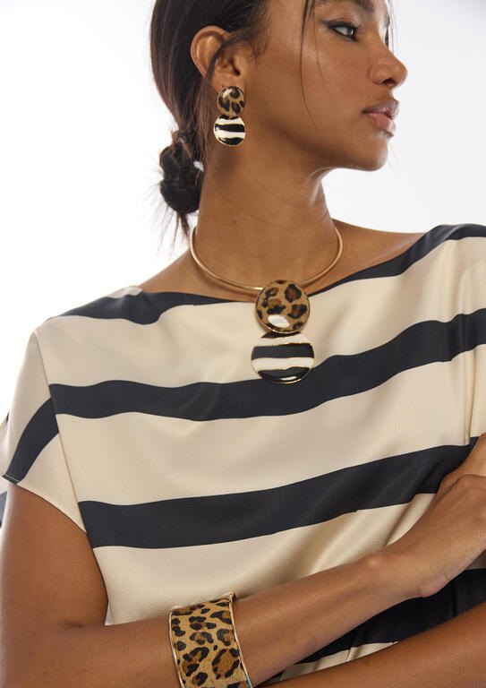 Lola Casademunt Animal Print Streifen-Armband