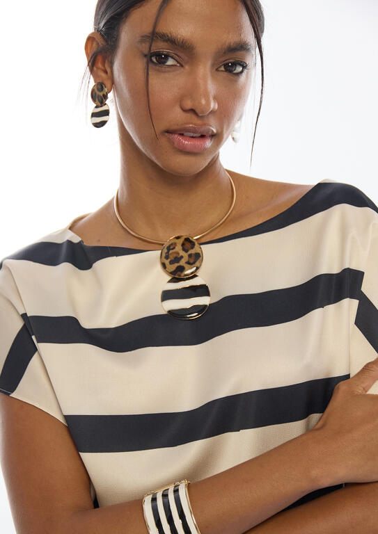 Lola Casademunt Animal Print Streifen-Armband