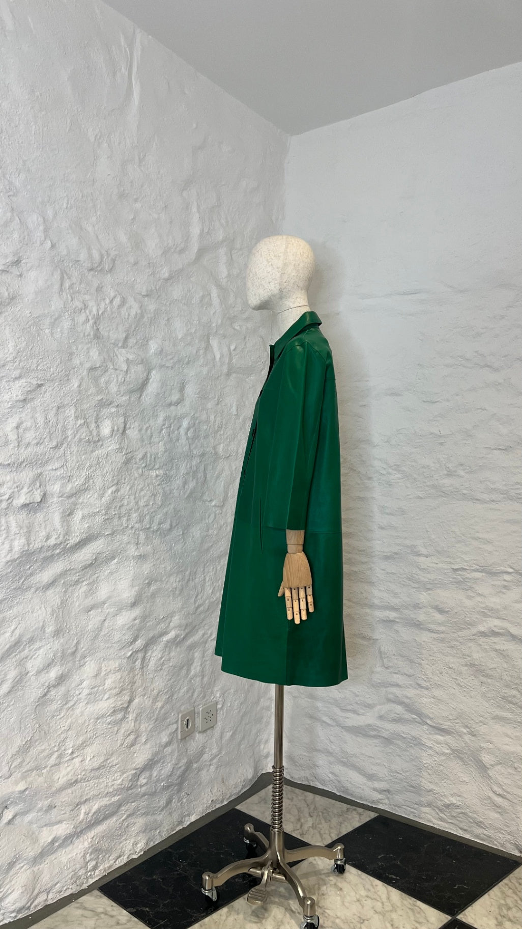 Pre-Loved RIANI Lederkleid Grün