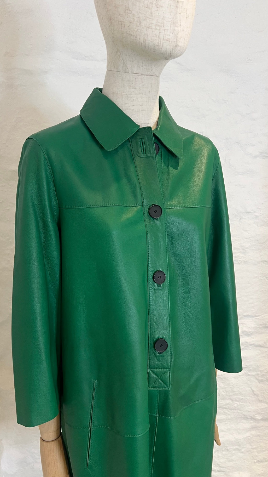 Pre-Loved RIANI Lederkleid Grün