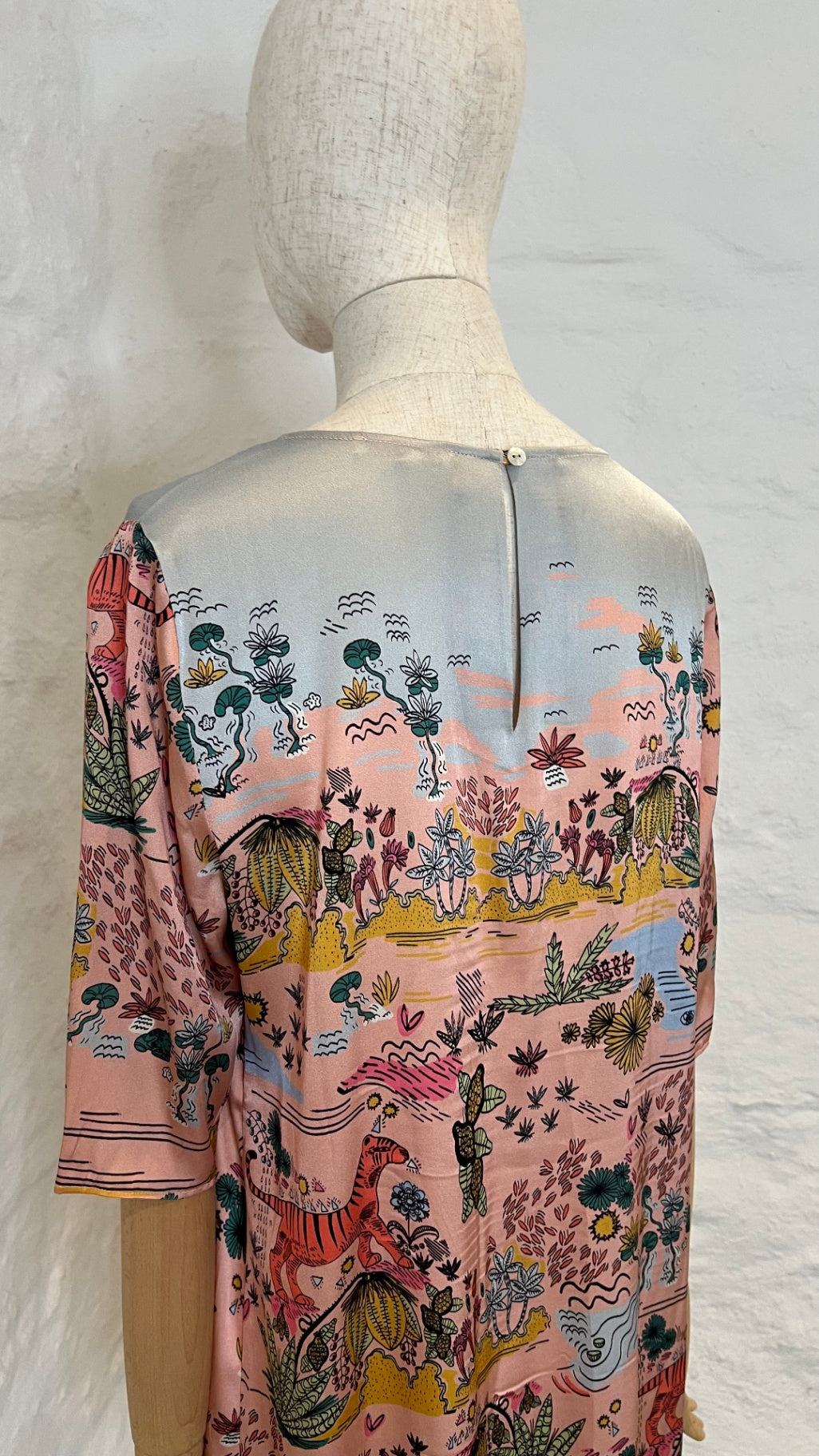 Pre-Loved Joyce & Girls Seidenkleid mit Jungle-Print
