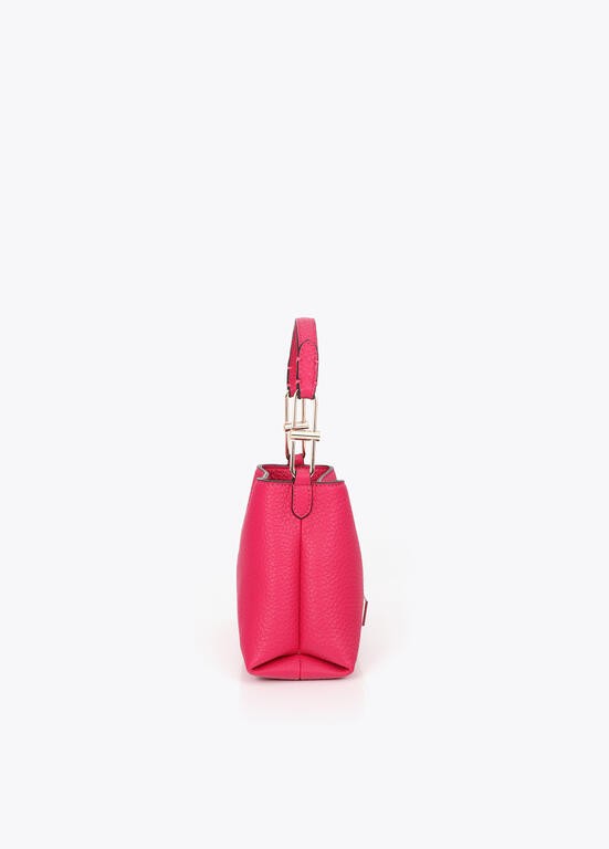 Lola Casademunt Schultertasche Kunstleder mit Logo Fuchsia