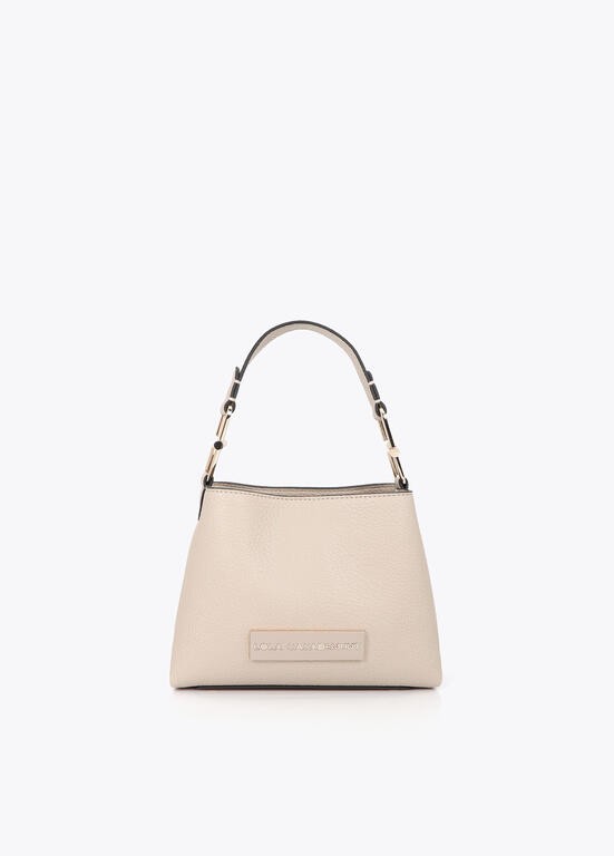 Lola Casademunt Schultertasche Kunstleder mit Logo Ecru