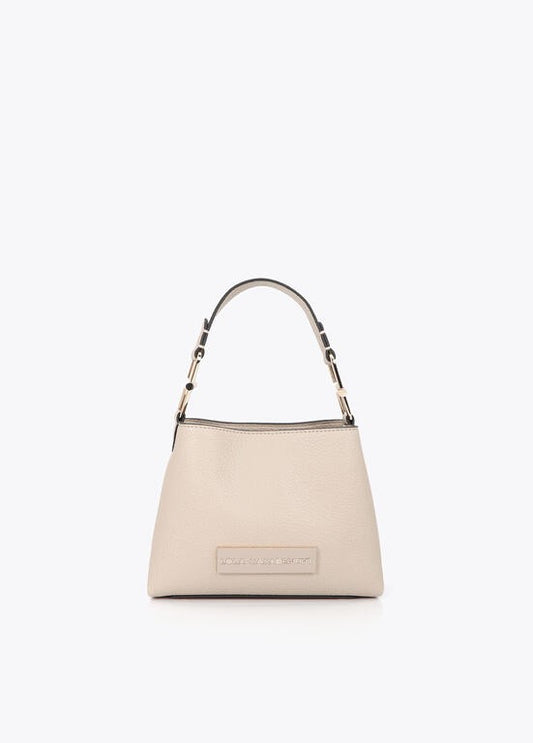 Lola Casademunt Schultertasche Kunstleder mit Logo Ecru