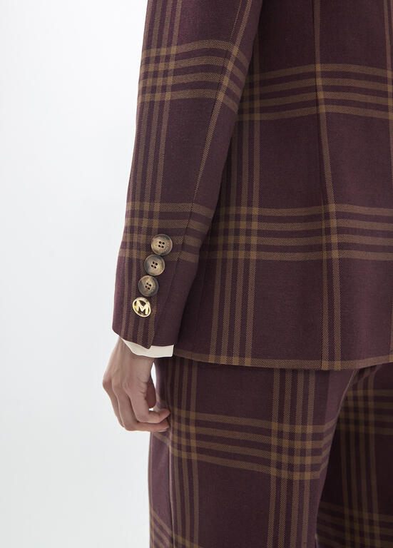 Lola Casademunt Blazer "American Window Painting" Weinrot