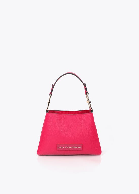 Lola Casademunt Schultertasche Kunstleder mit Logo Fuchsia