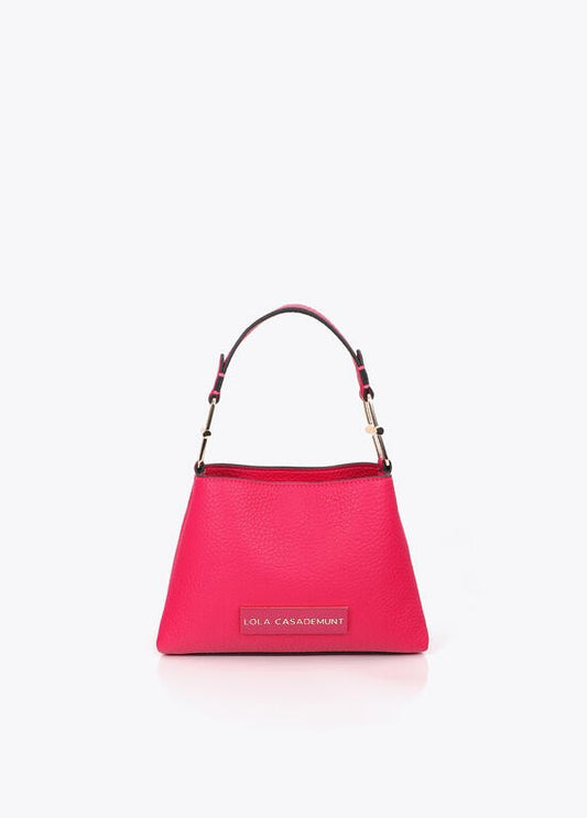 Lola Casademunt Schultertasche Kunstleder mit Logo Fuchsia