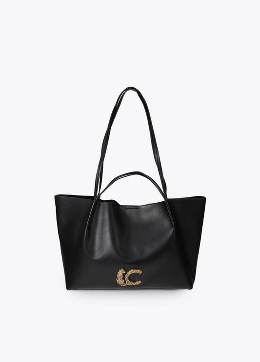 Lola Casademunt Shopper Lederoptik, Doppelhenkel Schwarz