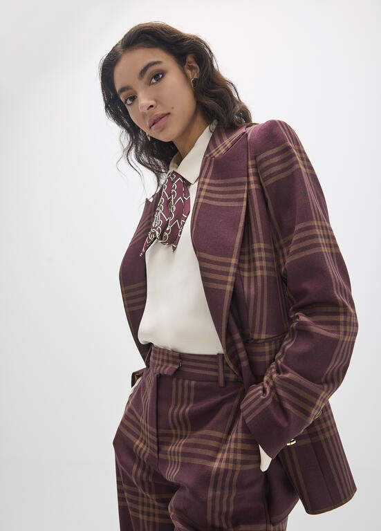 Lola Casademunt Blazer "American Window Painting" Weinrot