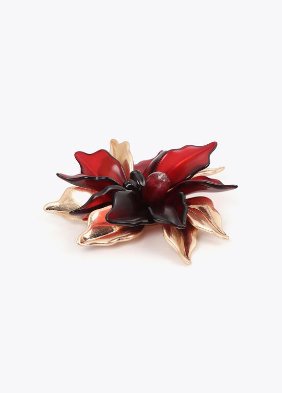 Lola Casademunt Blumenbrosche Bordeaux