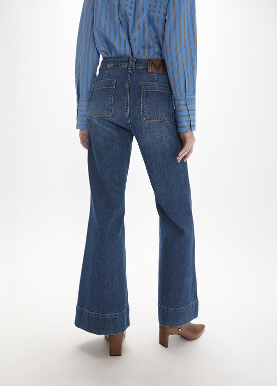 Lola Casademunt Gerade Jeans mit Zierknopf Jeansblau