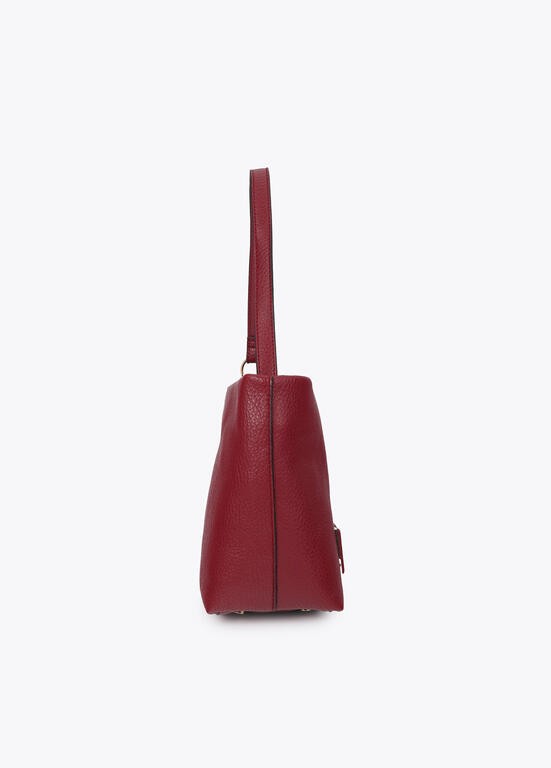 Lola Casademunt Schultertasche Kunstleder mit Pompons Bordeaux