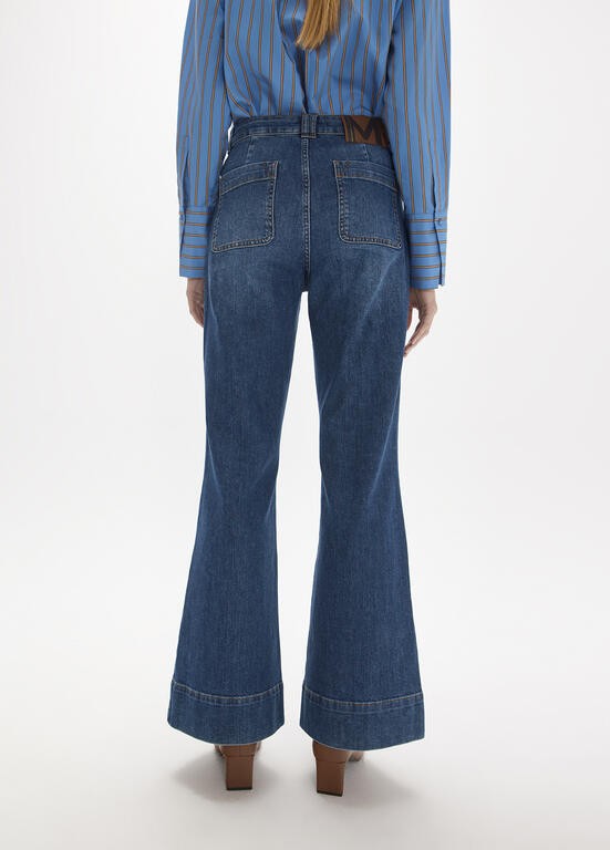 Lola Casademunt Gerade Jeans mit Zierknopf Jeansblau