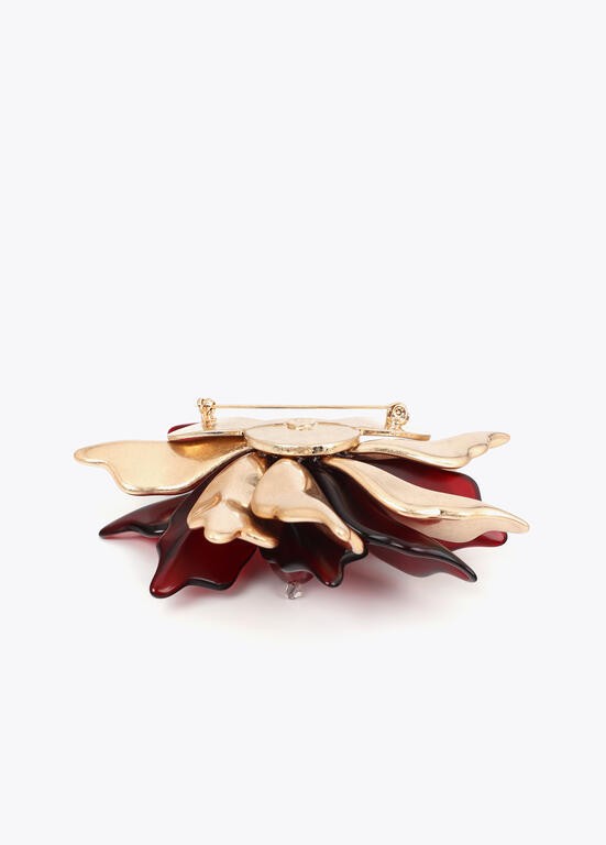 Lola Casademunt Blumenbrosche Bordeaux