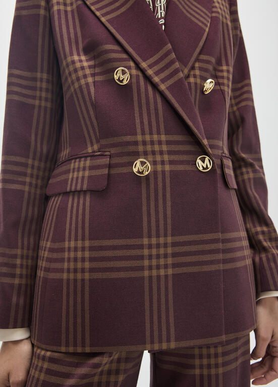 Lola Casademunt Blazer "American Window Painting" Weinrot