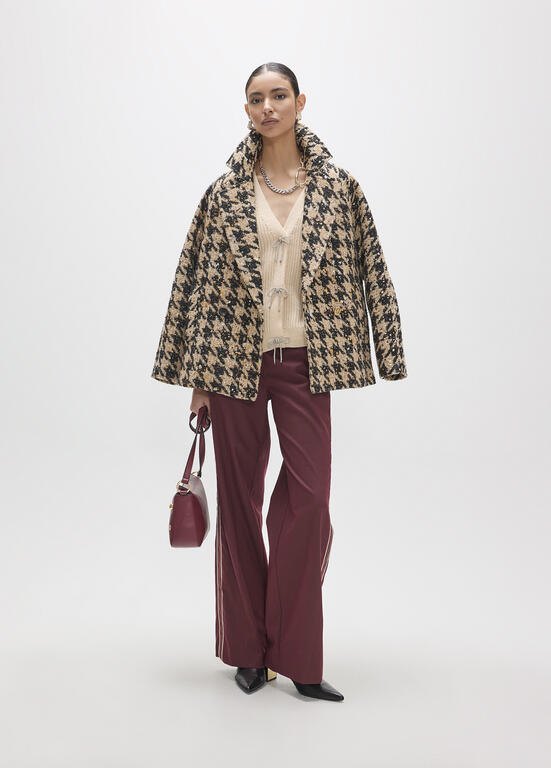 Lola Casademunt Hose "Paris" mit Grosgrainband Bordeaux