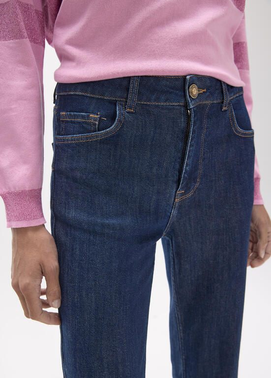 Lola Casademunt Jeans mit bestickter Gesässtasche Denim-Blau