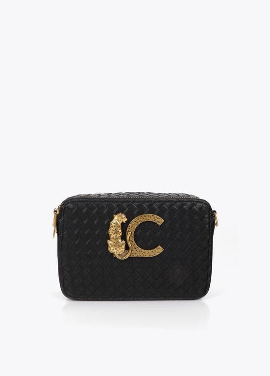 Lola Casademunt Crossbody-Bag geflochten Schwarz