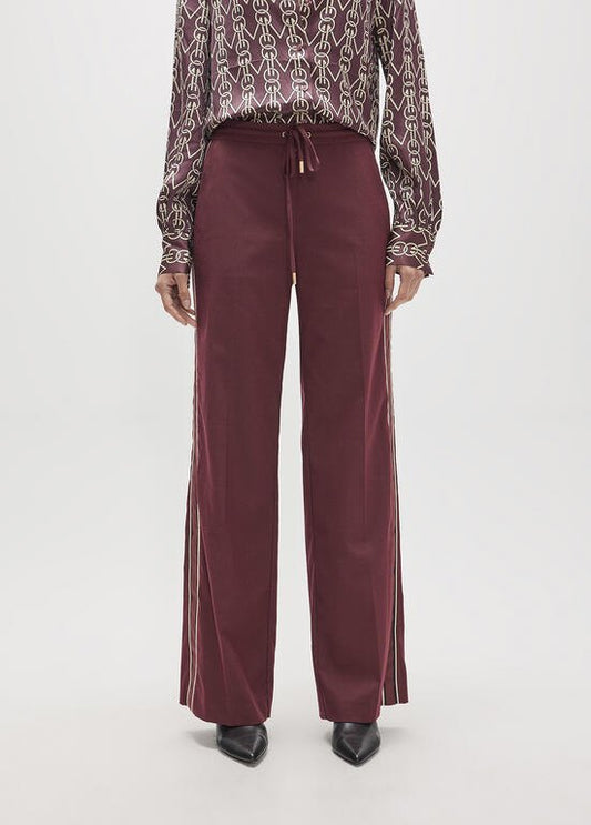 Lola Casademunt Hose "Paris" mit Grosgrainband Bordeaux