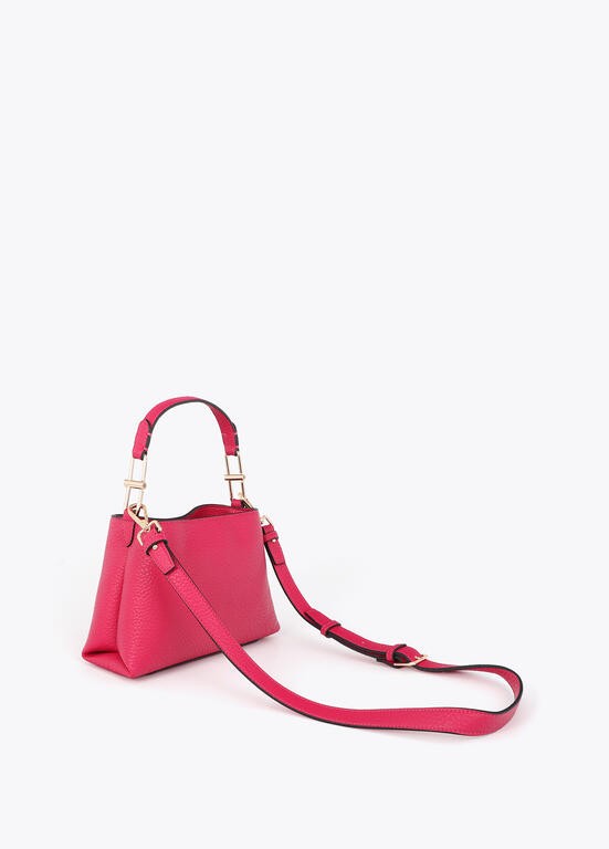 Lola Casademunt Schultertasche Kunstleder mit Logo Fuchsia