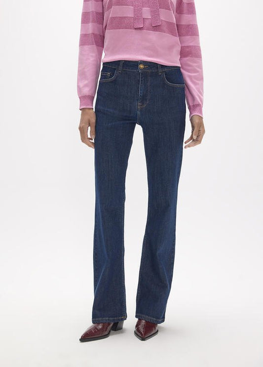 Lola Casademunt Jeans mit bestickter Gesässtasche Denim-Blau