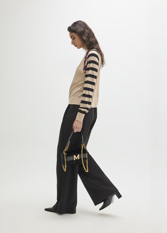 Lola Casademunt Streifenpullover mit Kontrasten Off-White