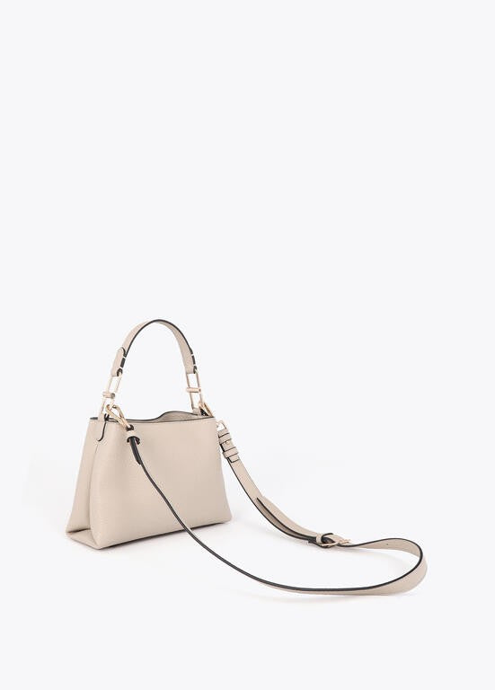 Lola Casademunt Schultertasche Kunstleder mit Logo Ecru